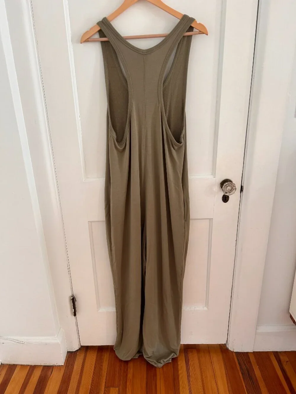 Athleta Hit Pause Relaxed Jumpsuit Olive Branch Size Medium
